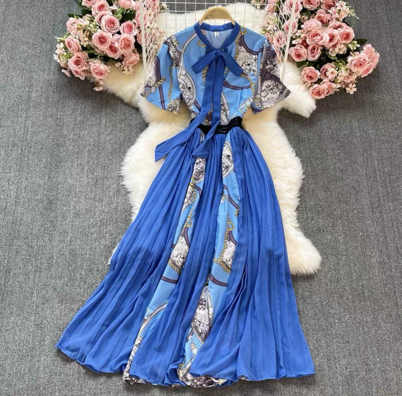 Print moment luxury dress DZZ638 image